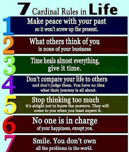 7 Cardinal Rules in Life